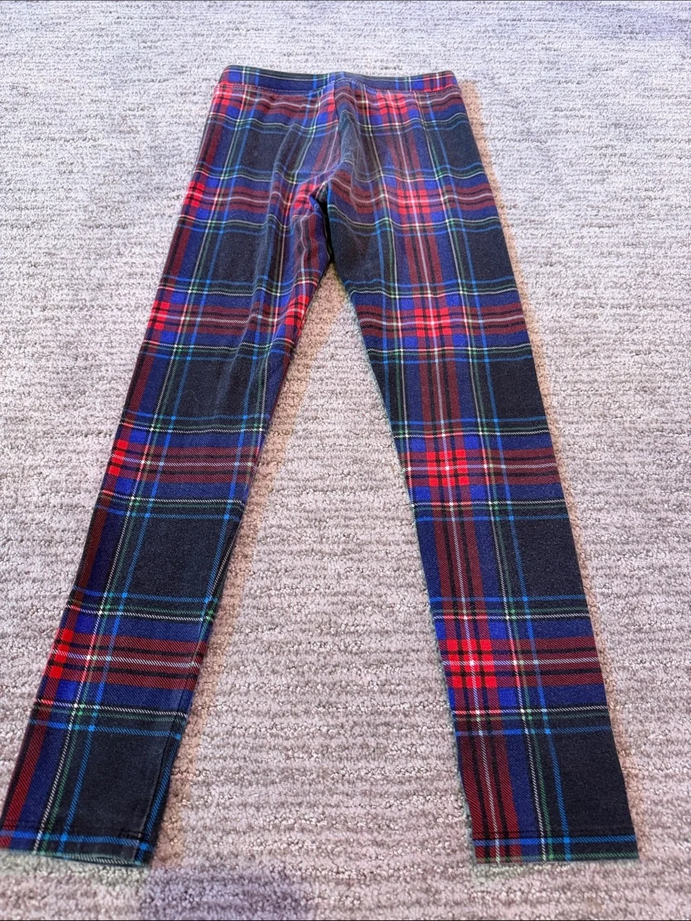 Crewcuts Red and Black tartan Plaid Leggings